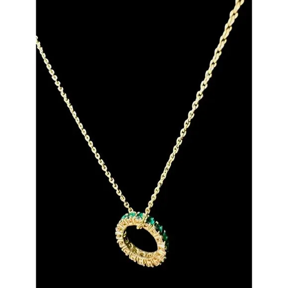 [SOLD] - NWT Swarovski "Exalta" Necklace With Green Crystal Pendant - Authentic - Picture 6 of 11